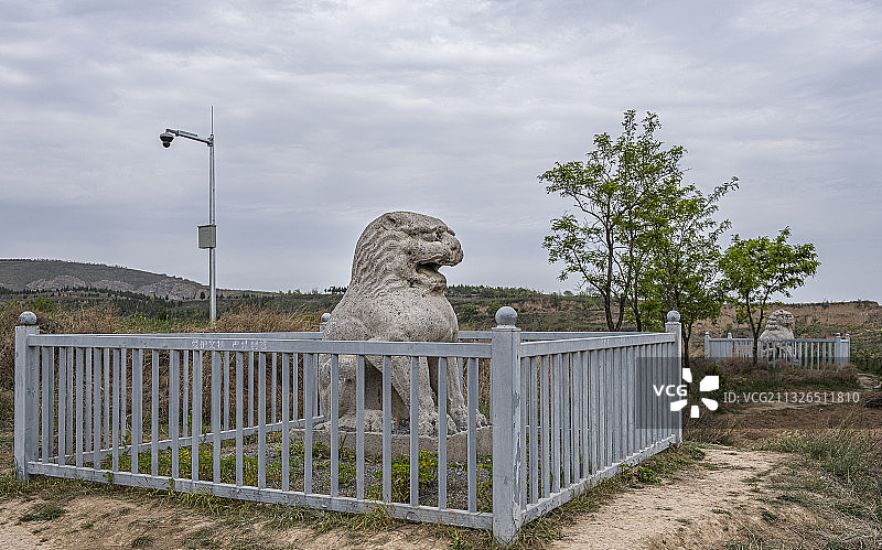 汉唐帝王陵旅游带 唐崇陵 咸阳 崇陵石马图片素材