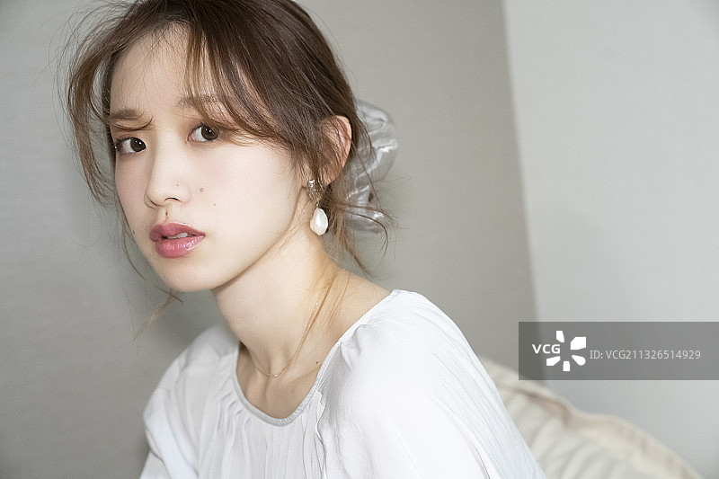 一位美丽女人的肖像图片素材