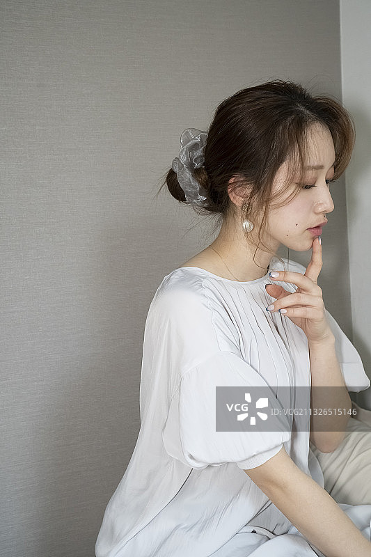 一位美丽女人的肖像图片素材