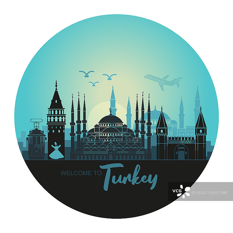 土耳其城市伊斯坦布尔风光图片素材