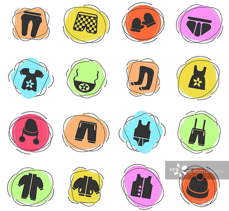 服装图标集图片素材