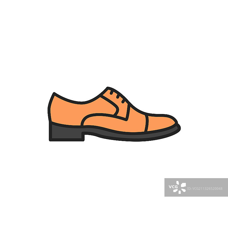网页鞋子彩色线条图标图片素材