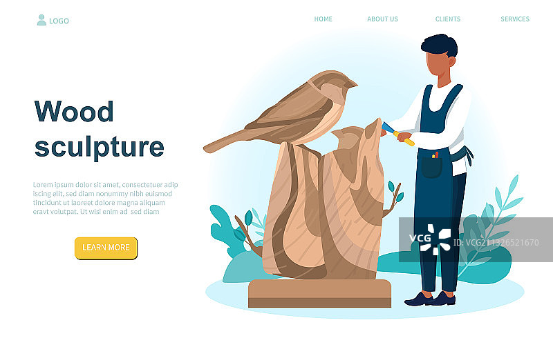 年轻专业雕塑家图片素材