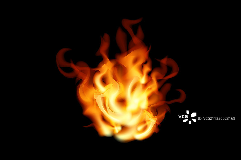 黑色背景上的火图片素材