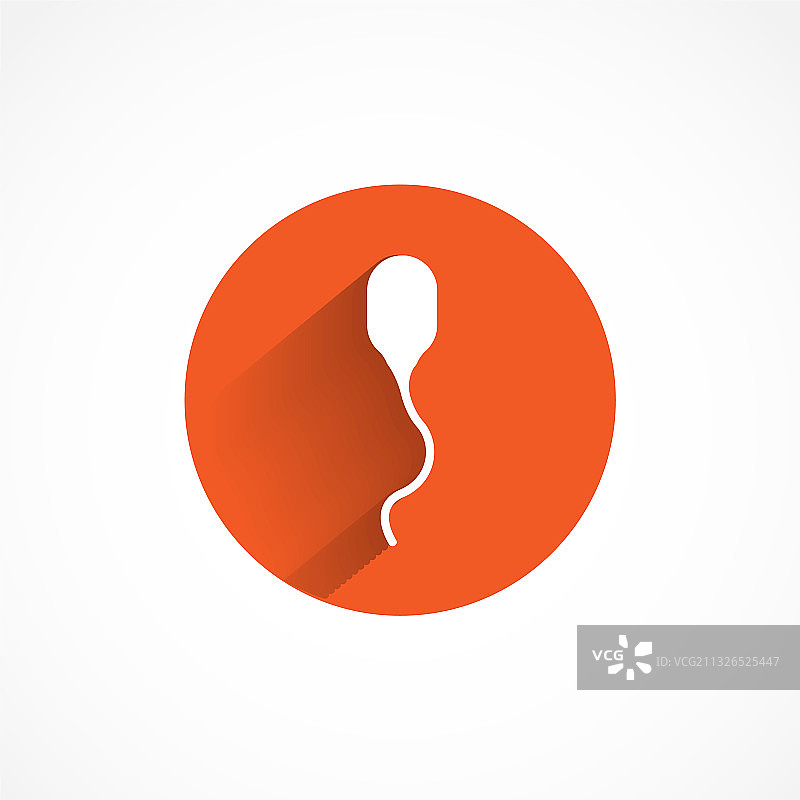 带阴影的精子彩色扁平图标图片素材