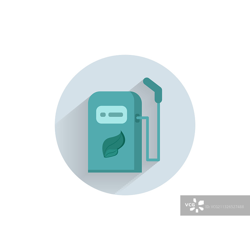 带有阴影污染的生物燃料彩色扁平图标图片素材