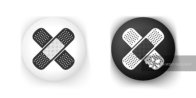 黑白创可贴图标合集图片素材