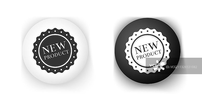 黑白新产品标签徽章图片素材