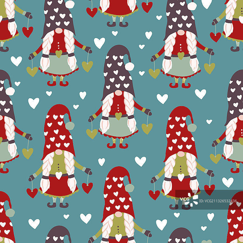 小矮人无缝图案图片素材