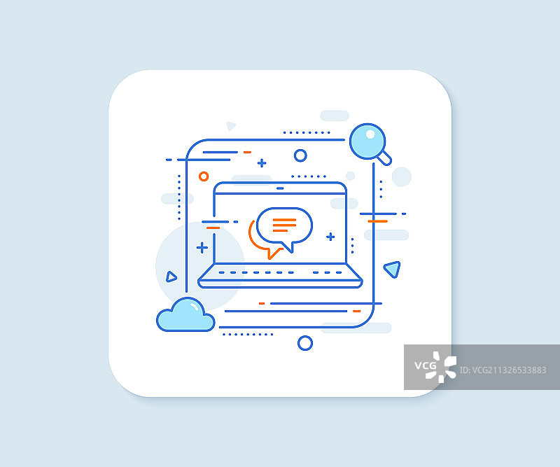 短信线条图标聊天评论符号图片素材