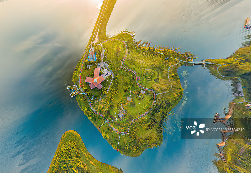 太原晋阳湖风光图片素材