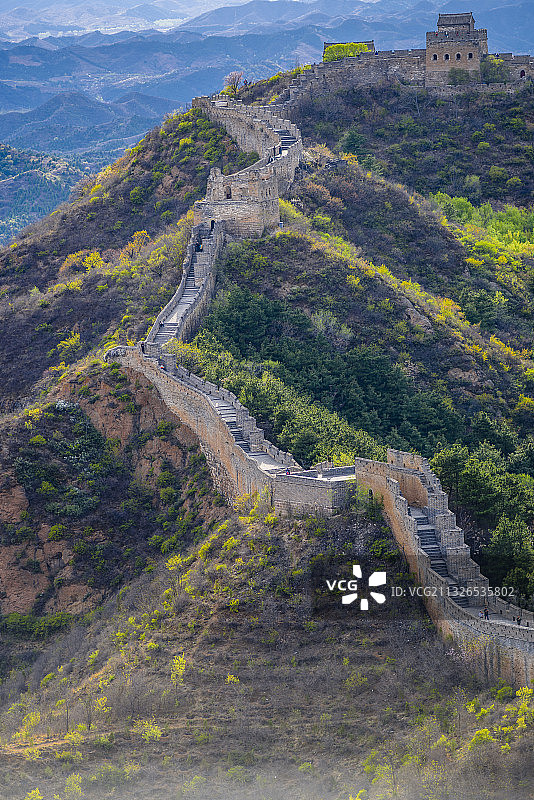 春到长城图片素材
