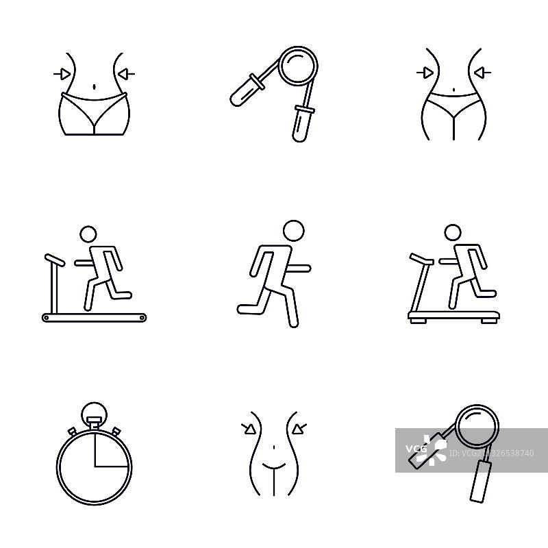 健身器材图标概念创意图片素材