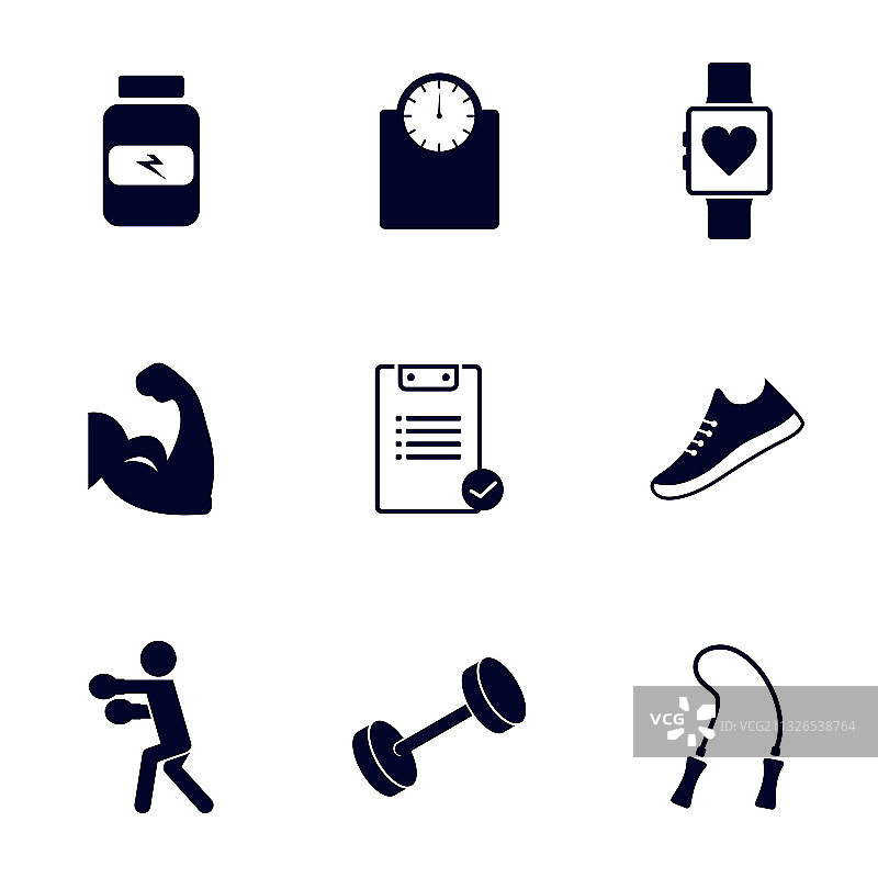 健身器材图标概念创意图片素材