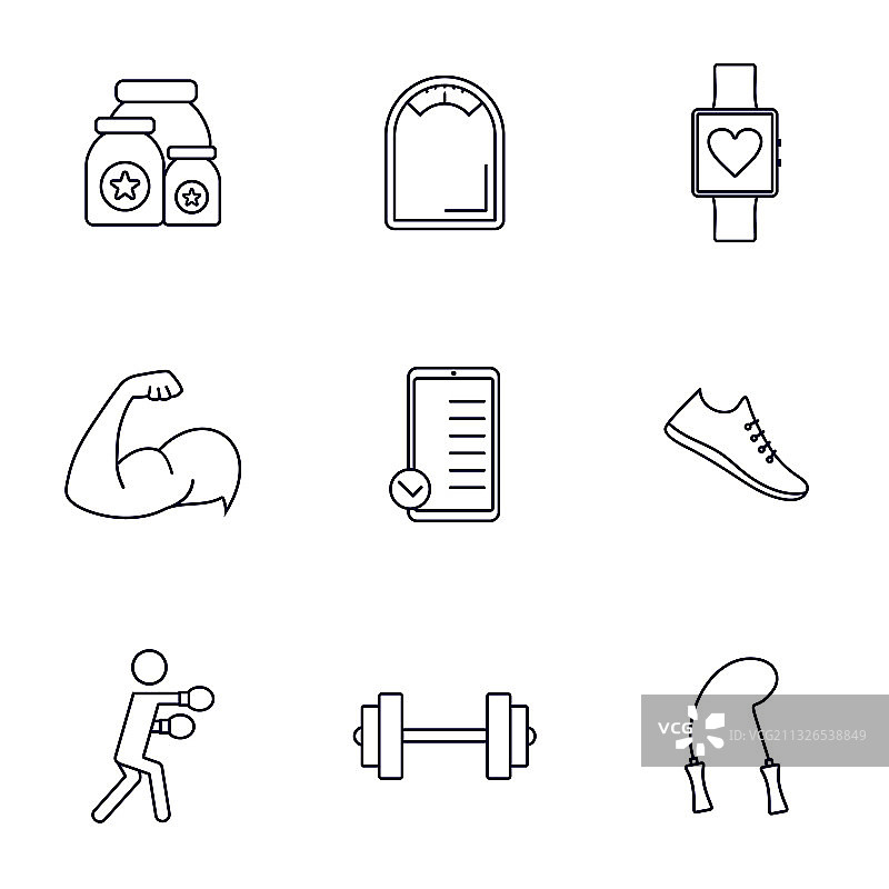 健身器材图标概念创意图片素材