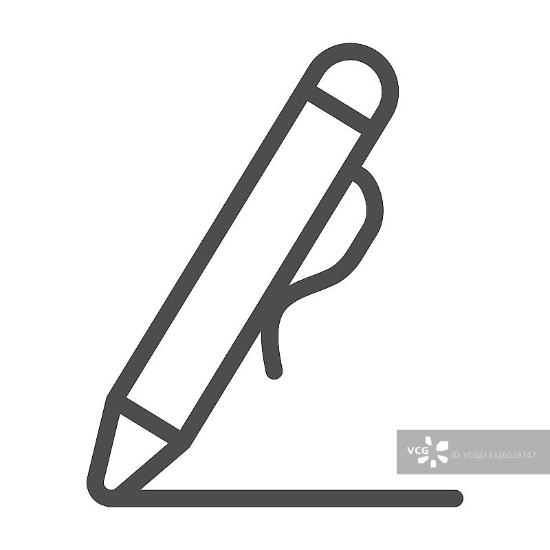 学校概念钢笔线条图标图片素材