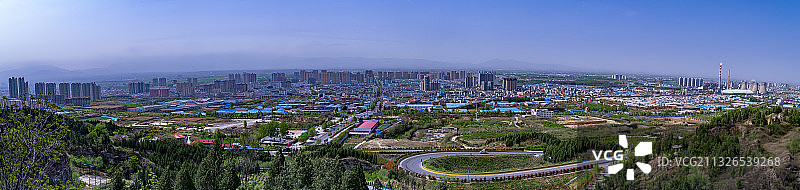 洛阳偃师区虎山俯瞰全景图片素材