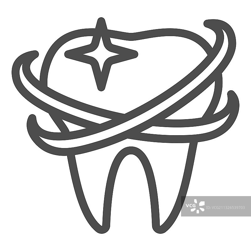 国际牙医日健康牙齿线性图标图片素材