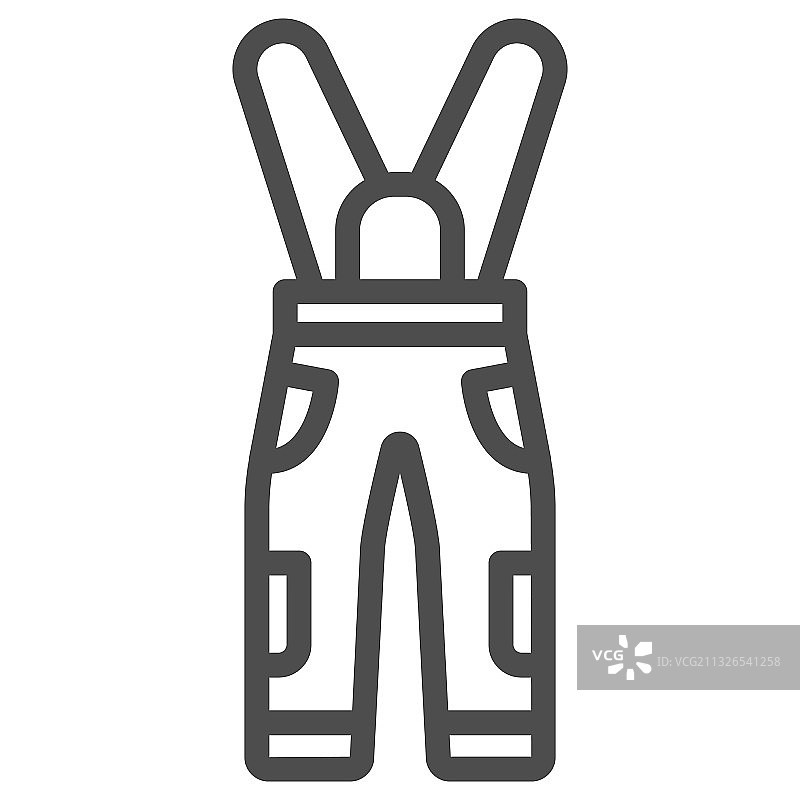 连体服线条图标世界滑雪日概念图片素材