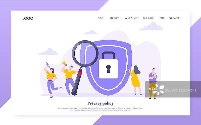 个人数据保护隐私政策图片素材