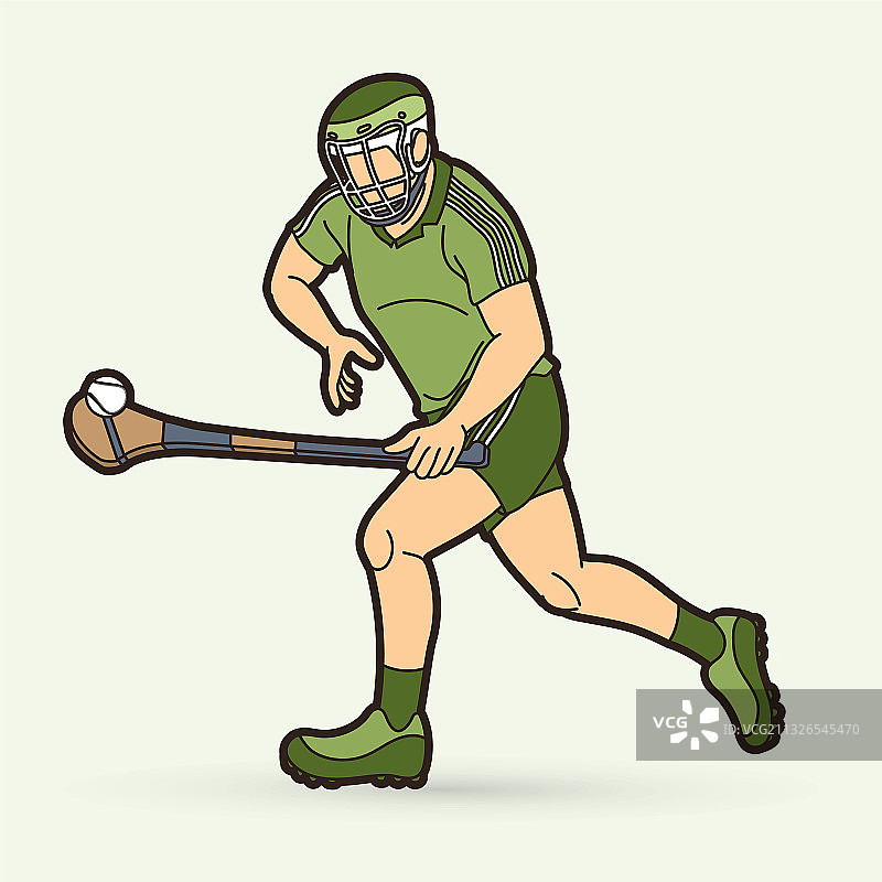 曲棍球运动员比赛场景爱尔兰曲棍球运动图片素材
