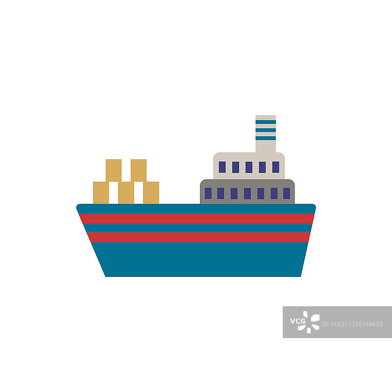 港口驳船图标图片素材