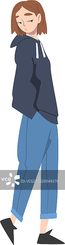 年轻女子做出拒绝的手势图片素材