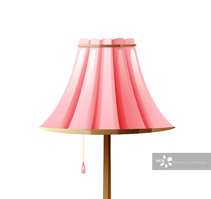 带有柔和粉红色灯罩的舒适落地灯图片素材