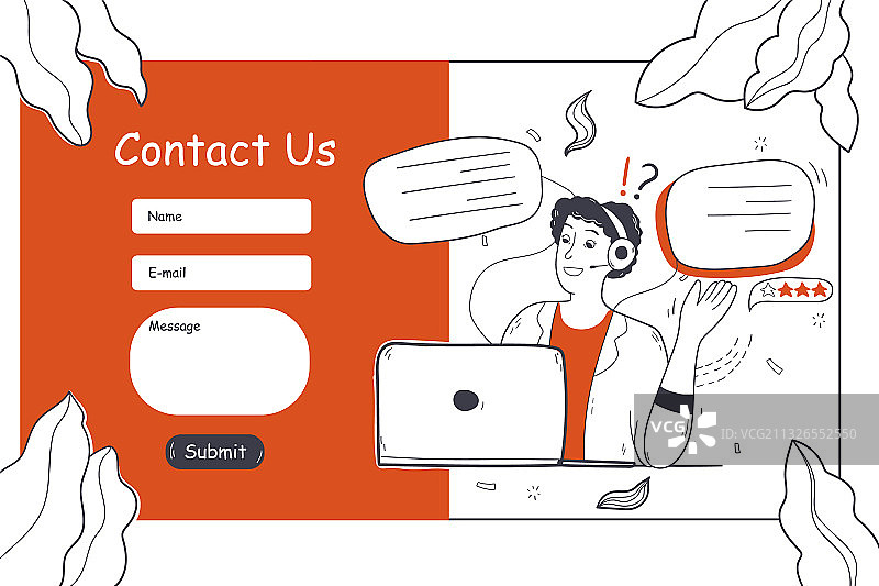 客户服务在线支持网站模板图片素材