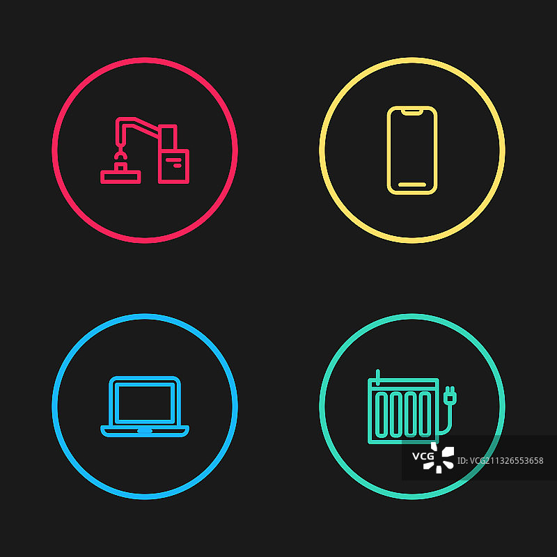 笔记本电脑散热器智能手机图案设计图片素材