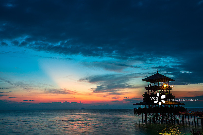 海上落日图片素材
