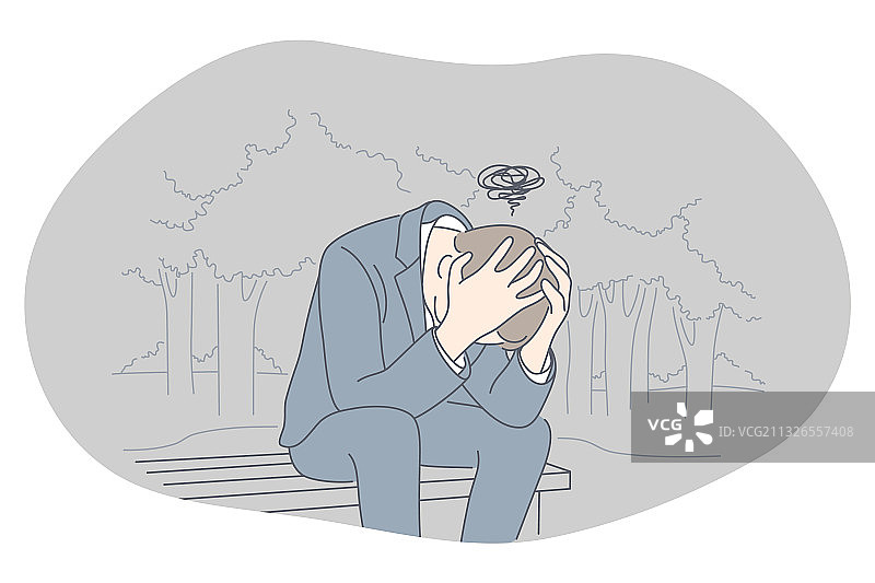 悲伤心理抑郁坏消息概念图片素材