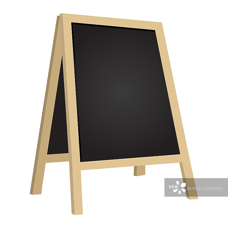 白色背景上的街头黑板图片素材