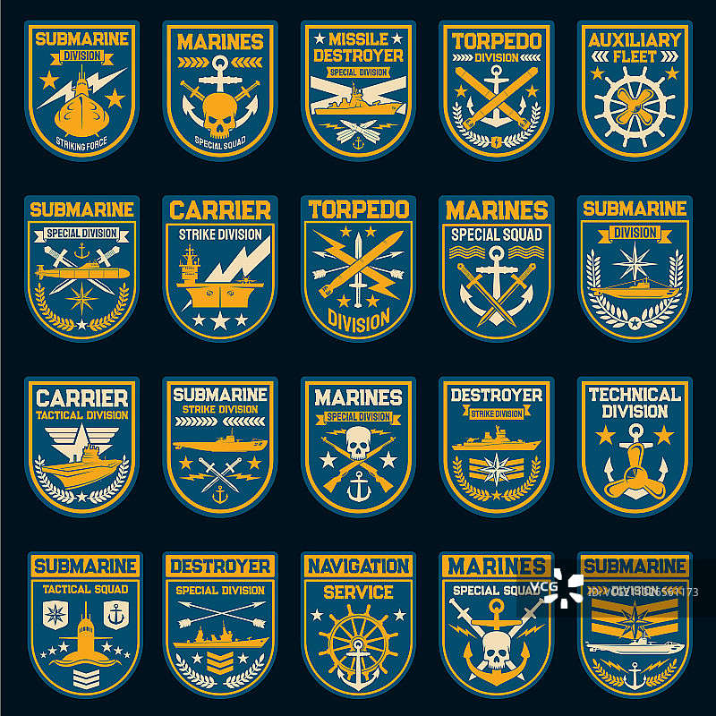 海军部队徽章图片素材