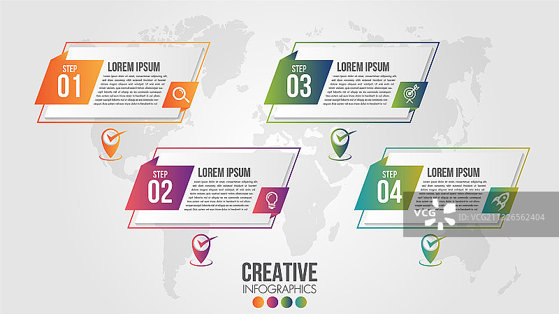 现代时间轴信息图设计模板图片素材