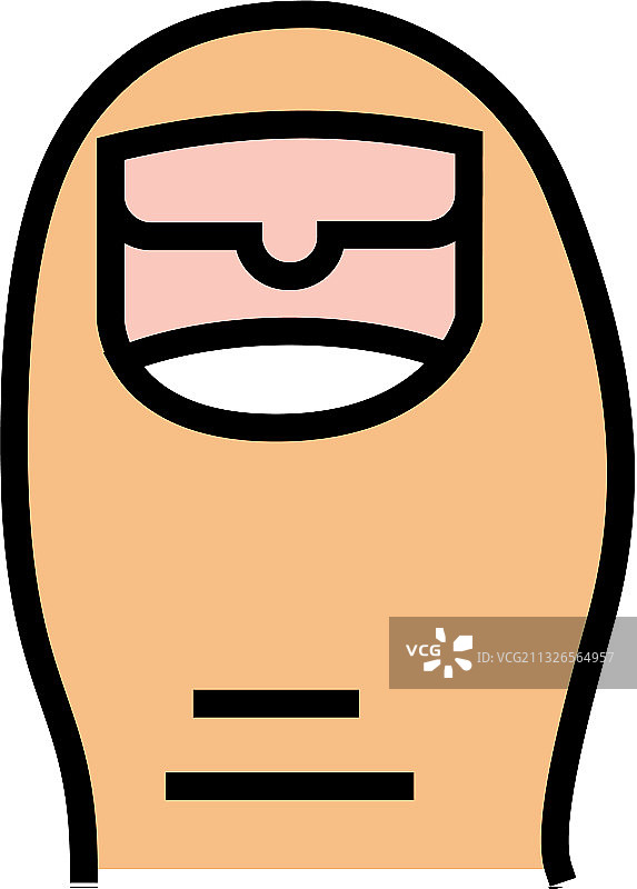 甲沟炎疾病彩色图标图片素材