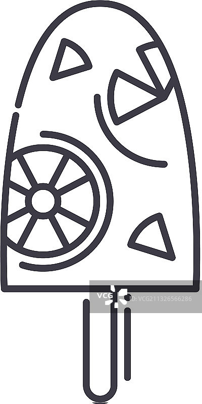 冰棒图标线性图片素材