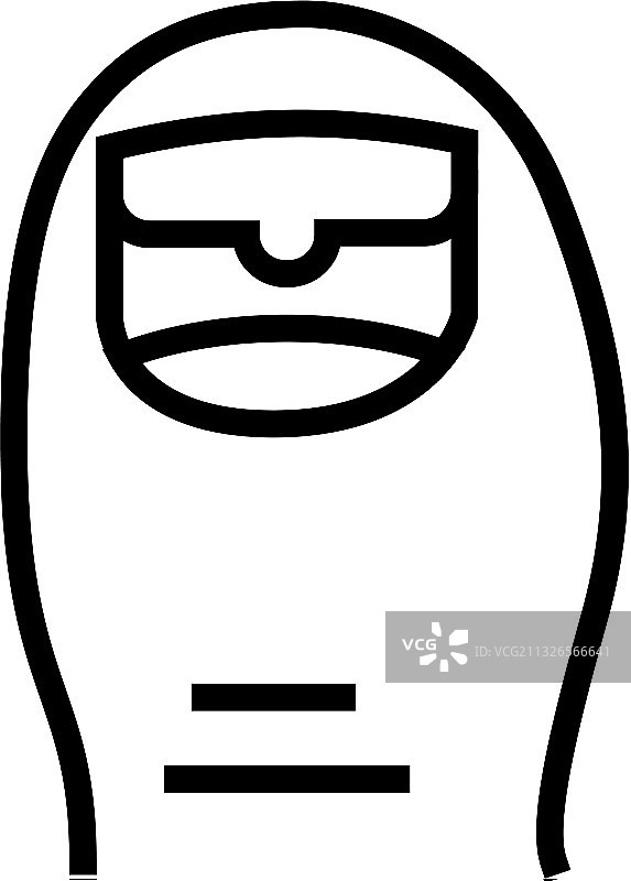 甲沟炎疾病线条图标图片素材