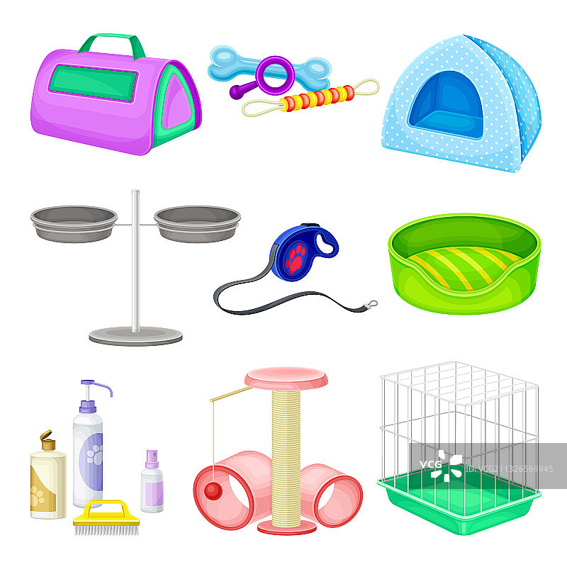 宠物店用品：猫笼和猫图片素材