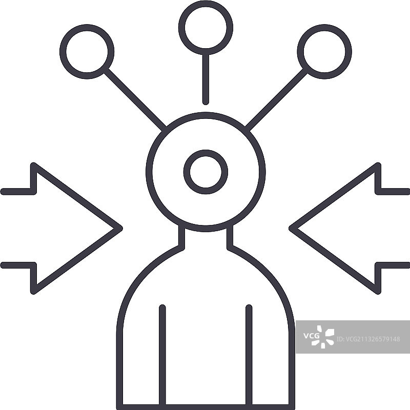 高责任线性隔离图标图片素材