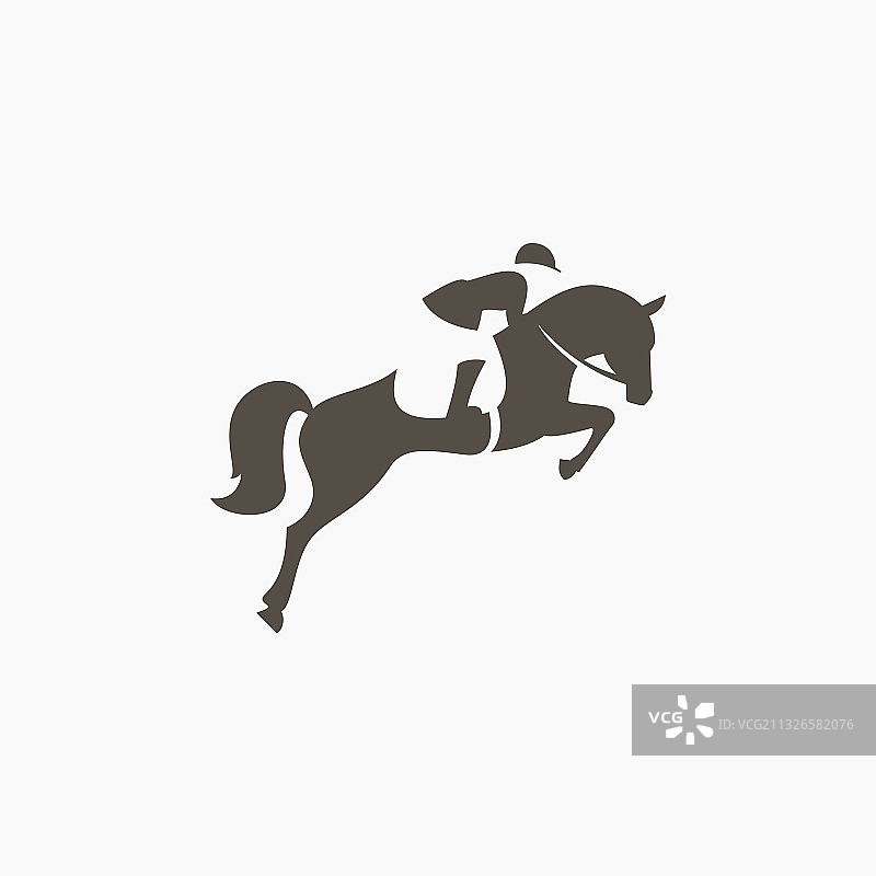 骑马运动简约扁平图标标志图片素材