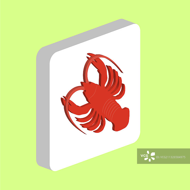 龙虾简约图标设计模板图片素材