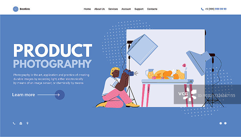 产品或杂志摄影网站页面图片素材