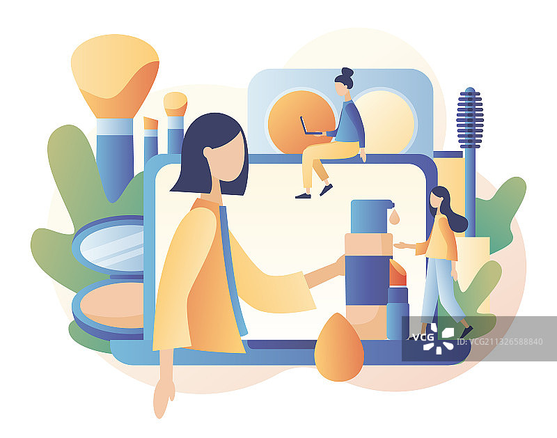 美妆博主的化妆理念图片素材