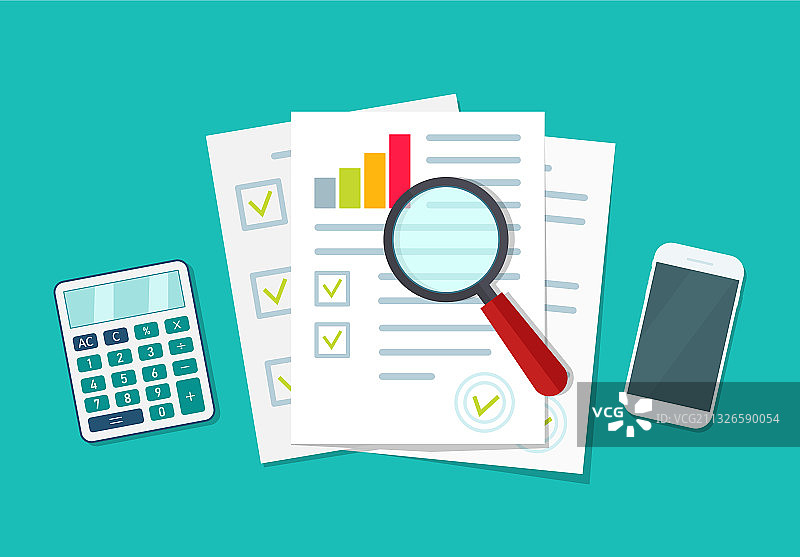 财务研究报告文档审计图标图片素材