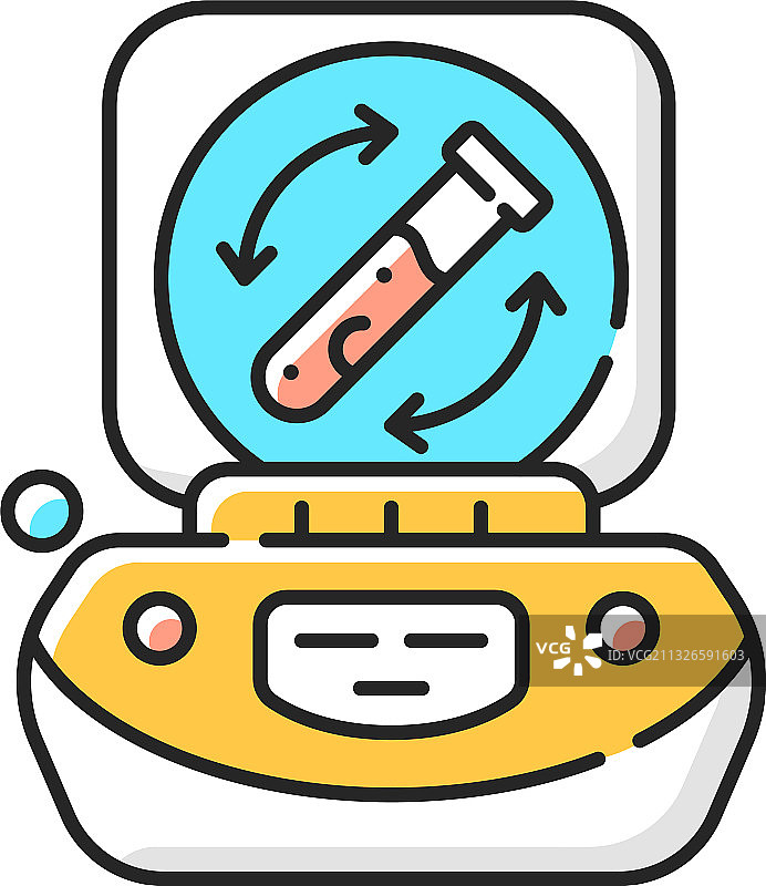 实验室离心机RGB颜色图标图片素材