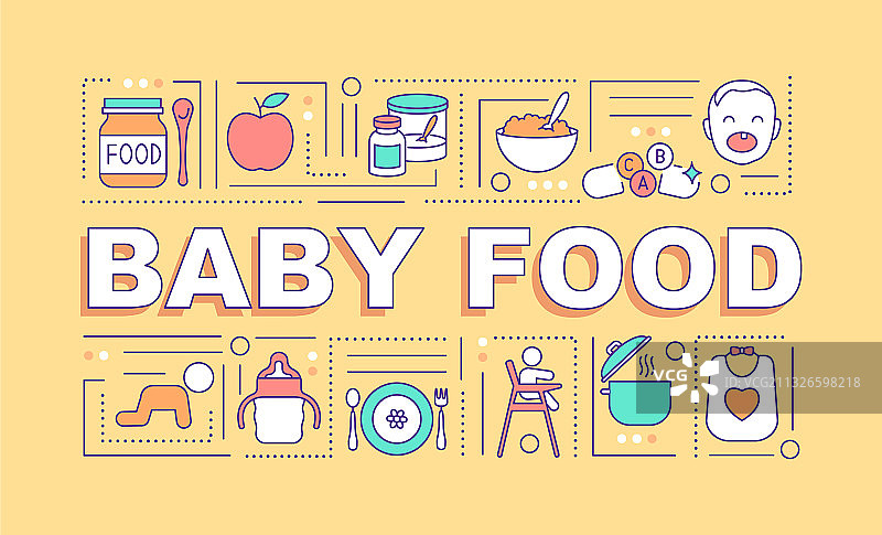 美食文字概念banner图片素材