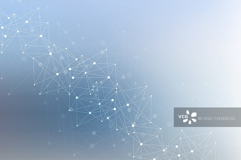 几何抽象背景与连接线图片素材