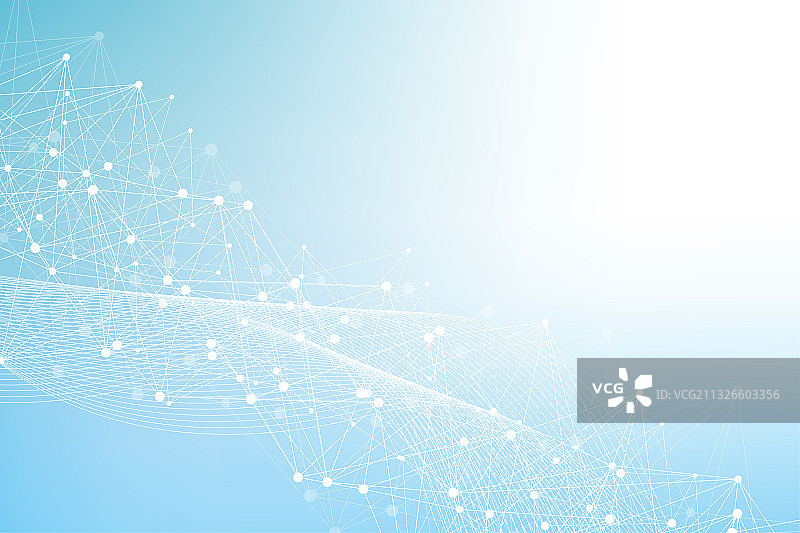几何抽象背景与连接线图片素材