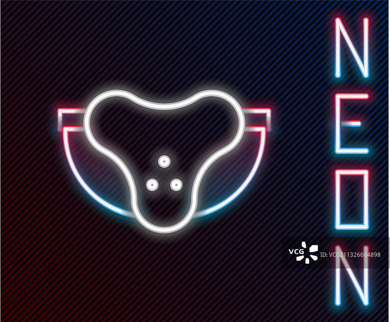 发光霓虹线条运动护裆图标图片素材